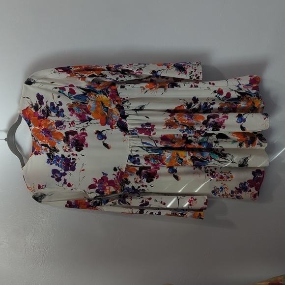 UMGEE USA Floral Boho Multicored Mini Flowy Relaxed Boxy Dress Size Small - Picture 7 of 14